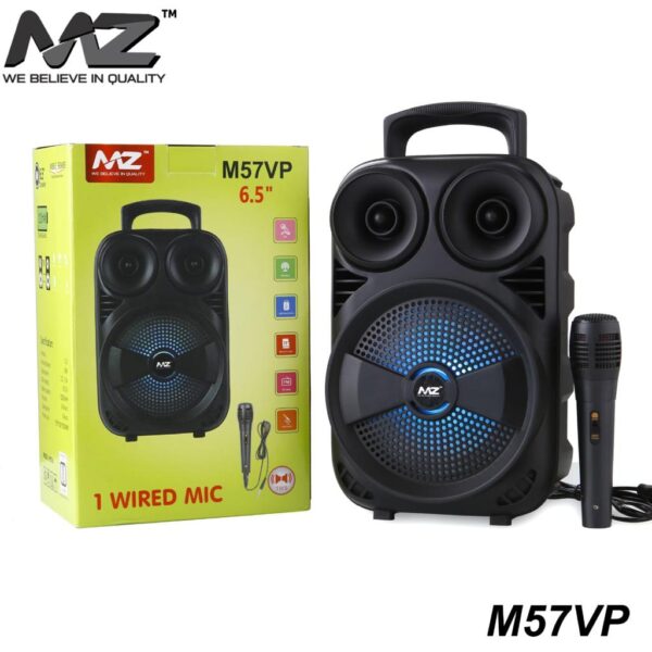 MZ | M57VP Bluetooth speaker with 1 wired mic | DJ box | Bass speakers | Party Home Events